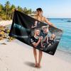 Erling Haaland Custom Beach Towel, Personalized Name Text Print, Football Logo Soft Quick‑Dry Towel Holiday Gift