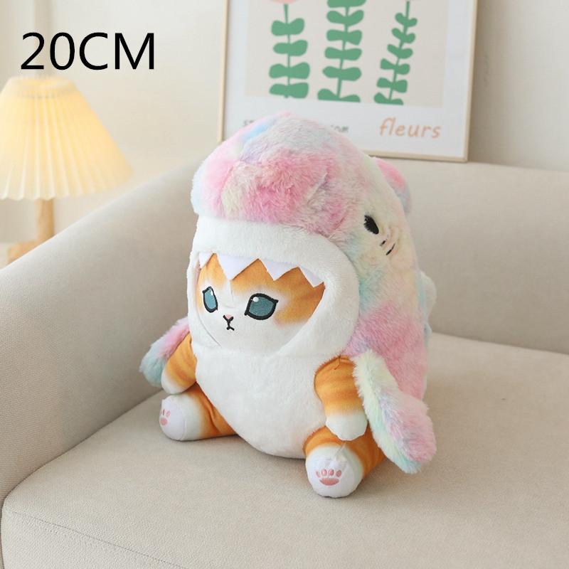 Cartoon Cute Shark Fried Shrimp Cat Plush Doll Pendant Charm Package Pendant Gifts