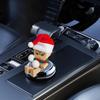 1PCS Christmas Style Wooden Man Car Decor Ornament Swinging Leg Stress Relief Toy Natural Wood Auto Interior Accessories