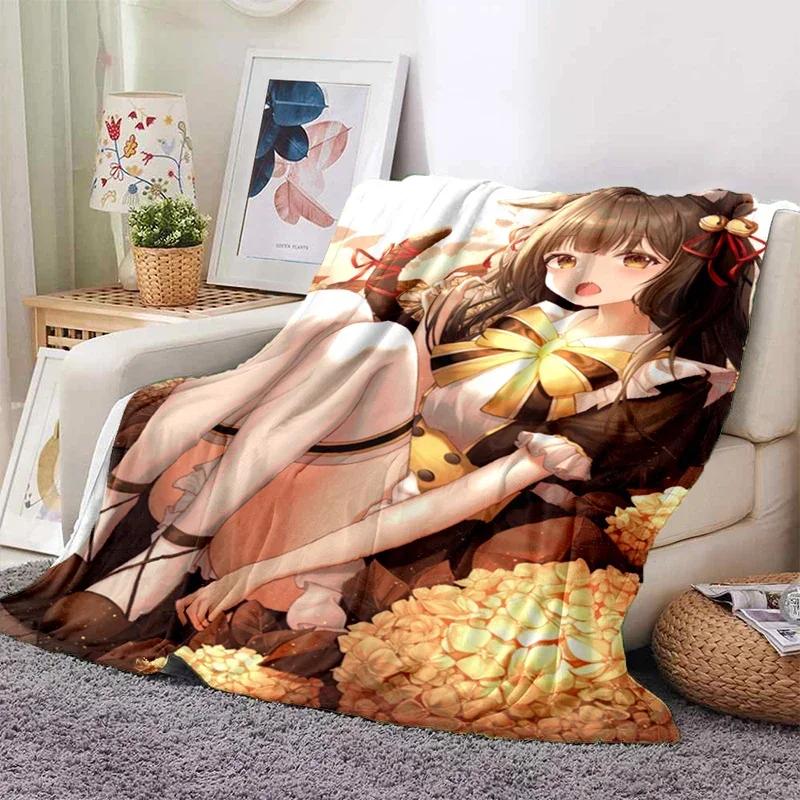 Sexy Anime Girls Blanket Soft Plush Flannel Throws Blankets for Sofa Bed Couch Best Gifts All Season Light Bedroom Warm Decke