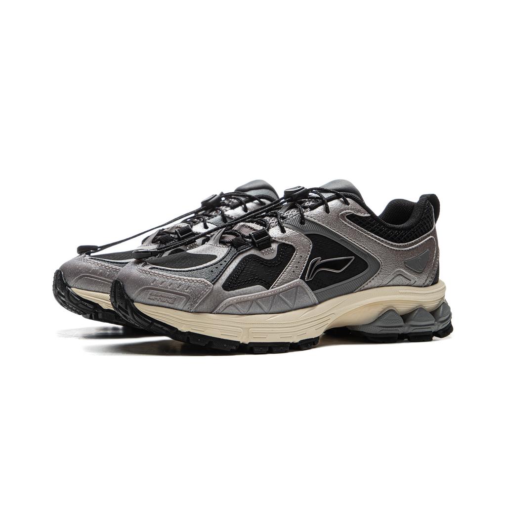 New LiNing Support 2.0 Trail V2 Anti Slip Wear Resistant Low Top Running Shoes Women's Black Gray ARXU024-3