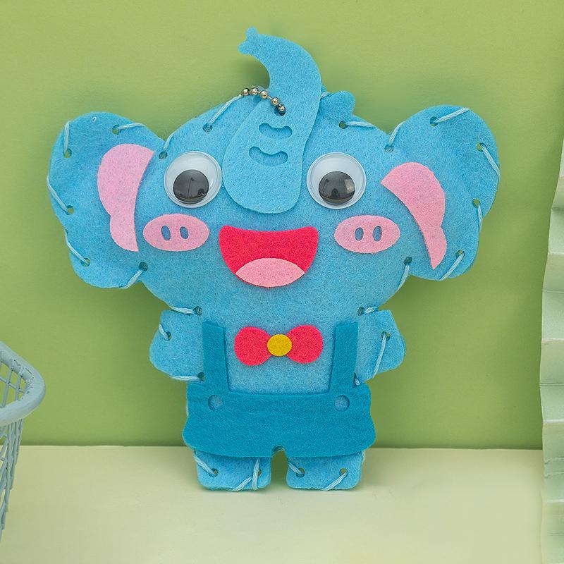 Cartoon Animal Diy Sewing Craft Kit Toy Animal Non-Woven Doll Non-Woven Handmade Set Gift