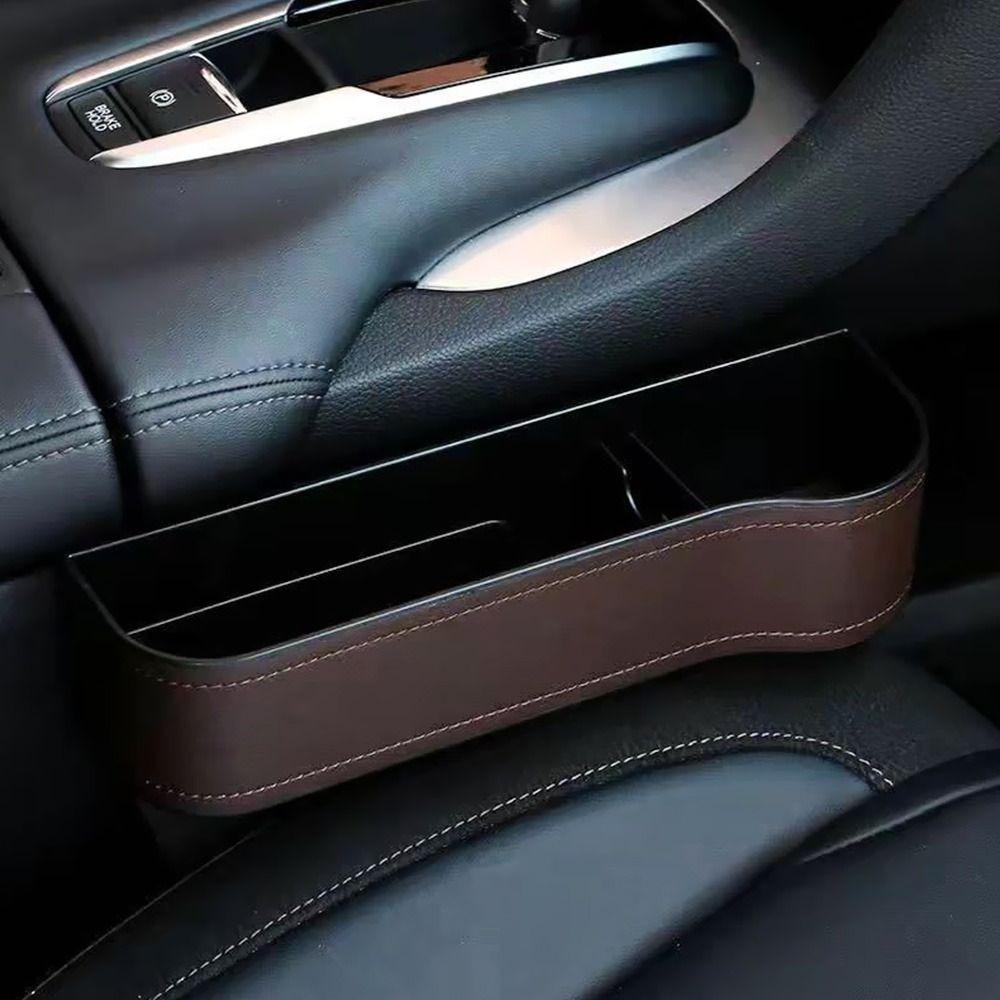 Storage Rack Car Storage Organizer PU Leather Car Cup Holder Car Seat Gap Storage Box  Universal