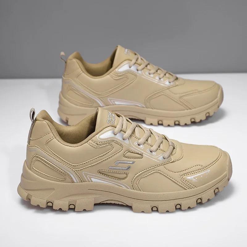 New Men Tactical Boots Waterproof Climbing Shoes Army Lace Up Work Breathable Anti-Slip Outdoor Male Motorcycle Work Hiking Shoe