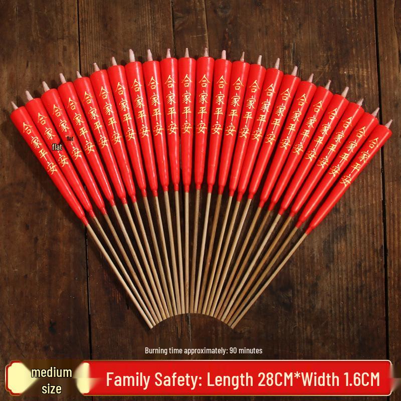 Bamboo Skewers & Red Candles: Long-Burning Incense for Offering to Buddha & Bodhisattva