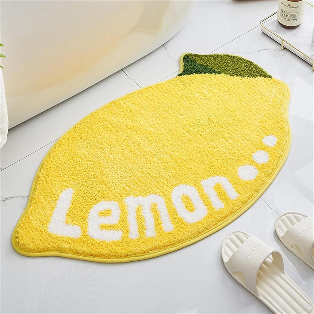 Cartoon Fruit Door Mats for Entrance Door Fluffy Plush Doormat Non Slip Water Absorbent Bathroom Carpet Rugs Hallway Floor Mats