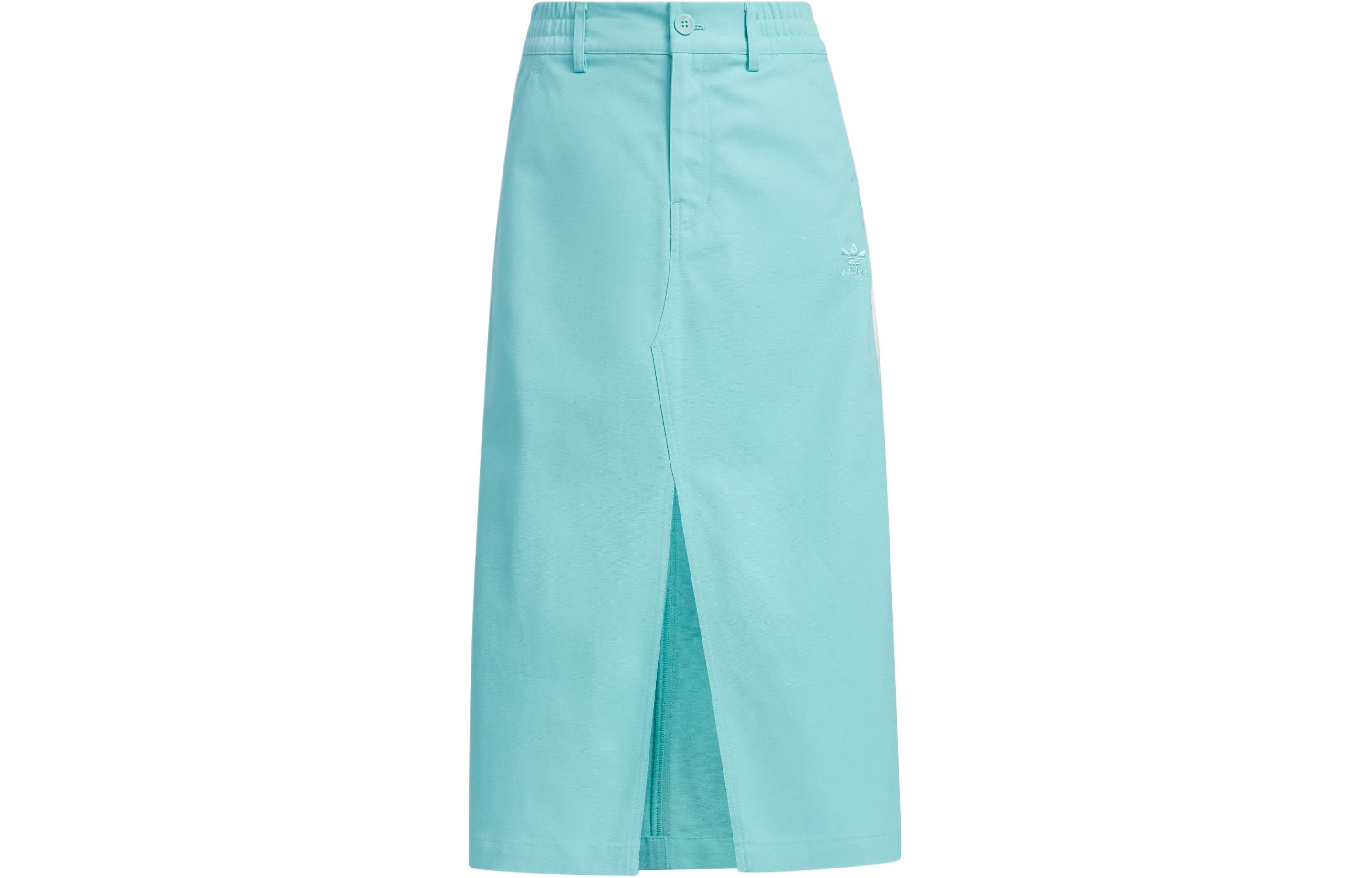 Adidas Originals SS24 V Day Skirt Casual Long Skirt Women s Simple Mint Green JE3494 S