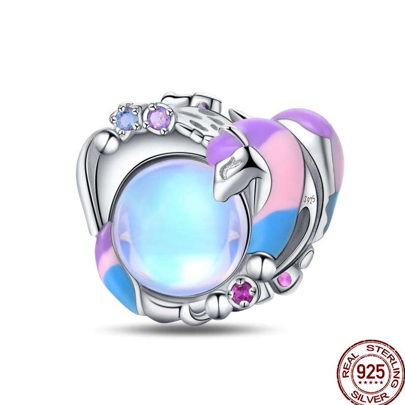 Copper Spring Flowers Butterfly Pink Moon Temperament Charm Beaded Beads Suitable For Pan Original Bracelet