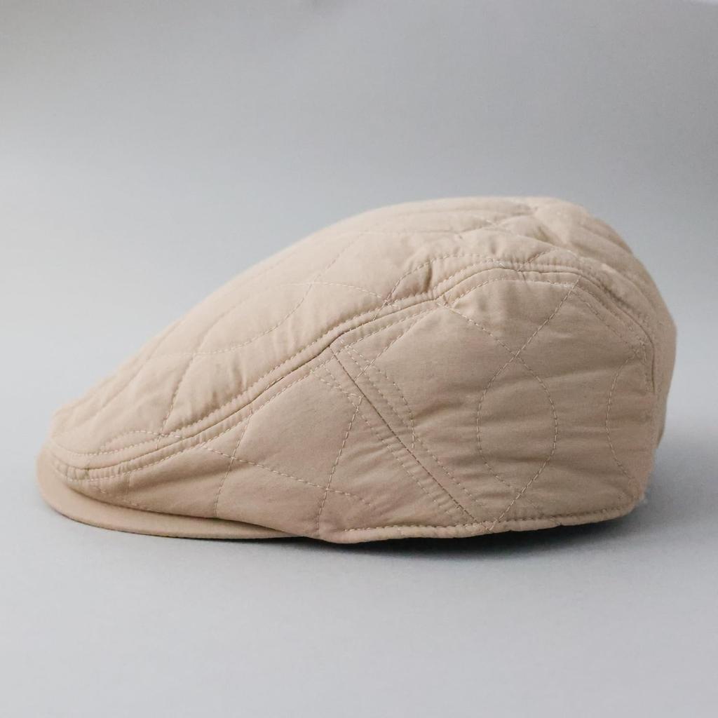 Reck Hatter Quilted Hunting Sizes All Beige Men's Cap, Nylon, Available, Spring, Summer, Autumn, Winter, Seasons, RH-406,