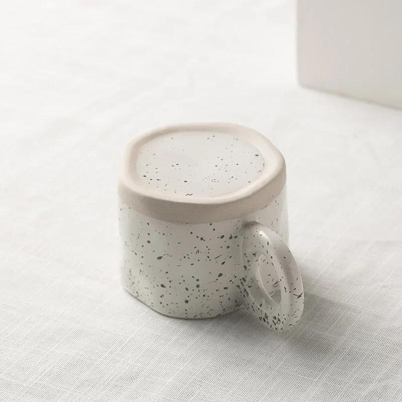 250ml Ceramic Mug Hand Pinched Irregular Flower Mug Handmade Coffee Cup Breakfast Milk Afternoon Tea Cups Korean Style Mugs