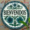 Metal Tin Sign Spanish Quote Bienvenidos Wall Art Elegant Floral Home Decor Office Gift