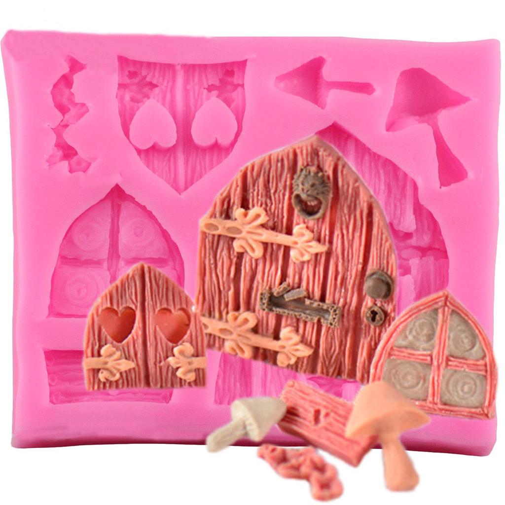 Mushroom House Fairy Tale Silicone Mold for Log Cabin Cakes and Chocolates