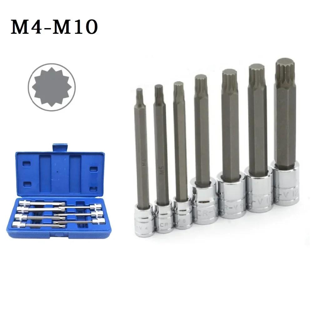 

Brand New Socket 3 8 Inch 10mm 7pcs Set Alloy Steel 110 Mm Long 12 Angle Bit M5 M6 M7 M8 M9 M10 Overall Heat Treatment China Mainland