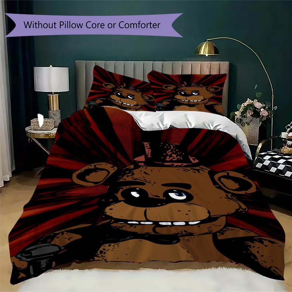 Five Frightful Nights Freddy'S Threepiece Set Without Core 1 Duvet Cover 2 Pillowcase Without Core Christmas Birthday Gift