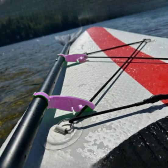 1 Pair 3D Printed Paddle Grip for Kayak Canoe, Paddle Shaft Holder with Clip, Lightweight Kayaking Accessory for Secure Grip, Water Sports Tool