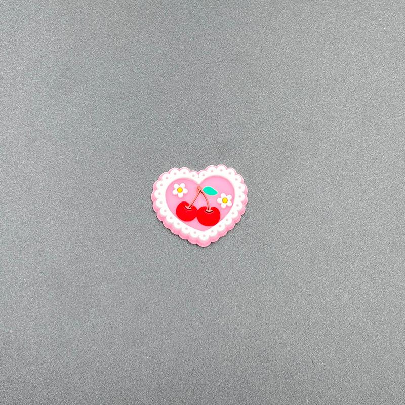 Cherry Hole Cartoon Shoe Buckles: Soft Rubber Red Fruit Series for Kids' DIY Garden Shoes