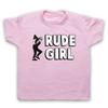 Rude Girl Jamaican Street Culture Slogan 2 Tone Ska Fan Kids Childs T-Shirt