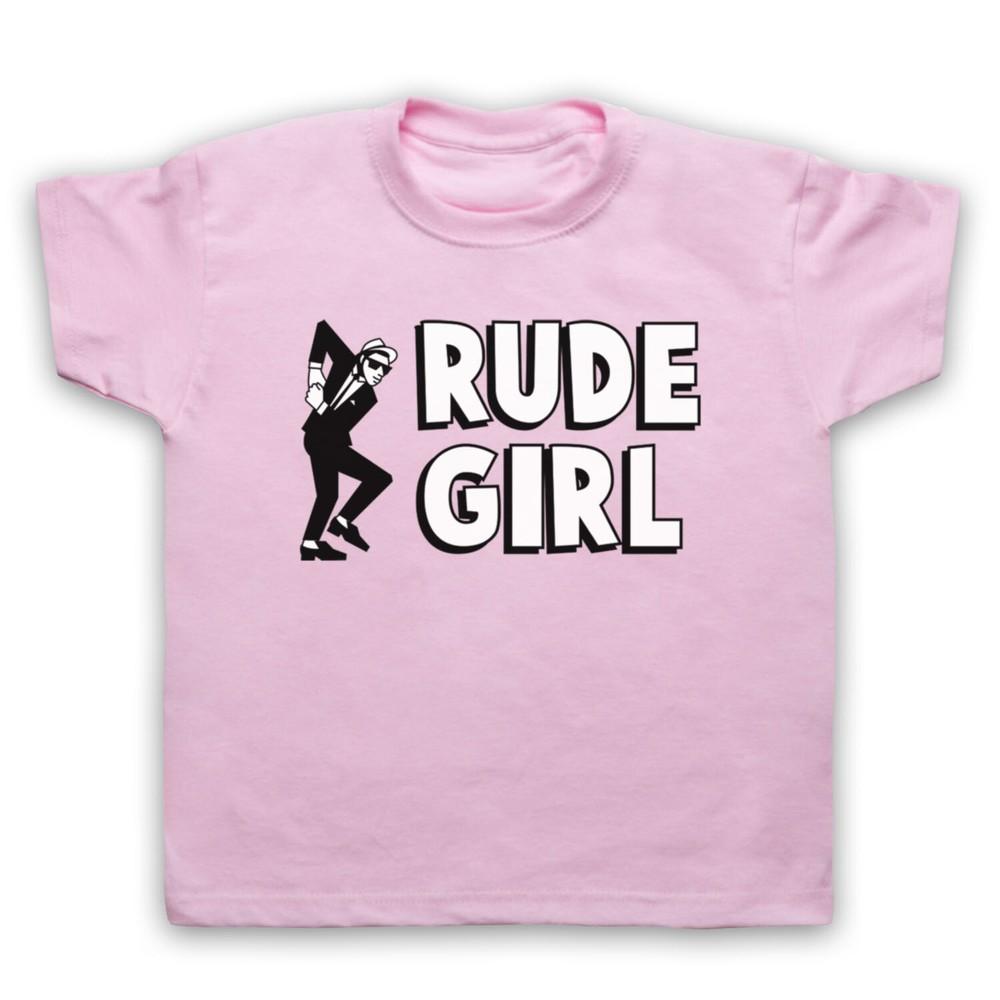 

Грубая Девушка Ямайская Уличная Культура Слоган 2-цветный Ска Фан Детская Футболка 2XL