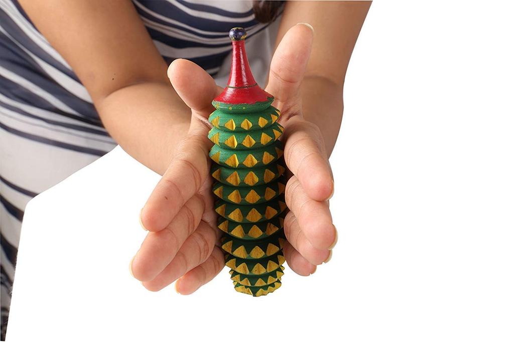 AHCS Acupressure Combo Pack of 10 Items 1 - Percare Foot Roller -1 Wooden Karela SuJok Hand Ring Finger Massager Mini 5 Kit