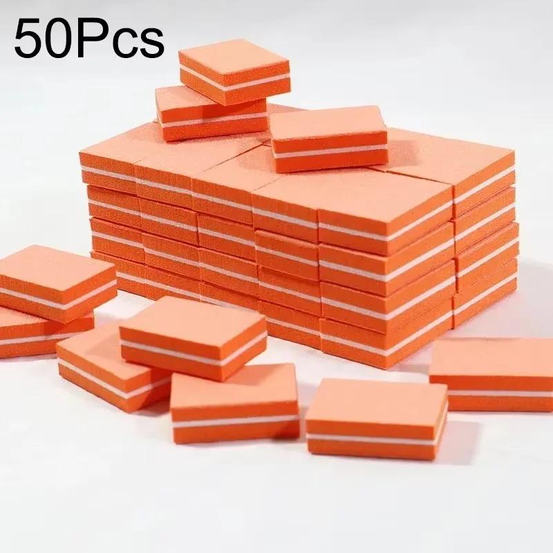10-100PCS Double-sided Mini Nail File Blocks Colorful Sponge Nail Polish Sanding Buffer Strips Polishing Manicure Nail Art Tools
