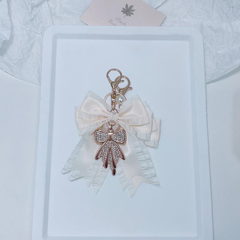 Women's Elegant Bow Bag Charm - Cute & Stylish Key Fob for Daily Use