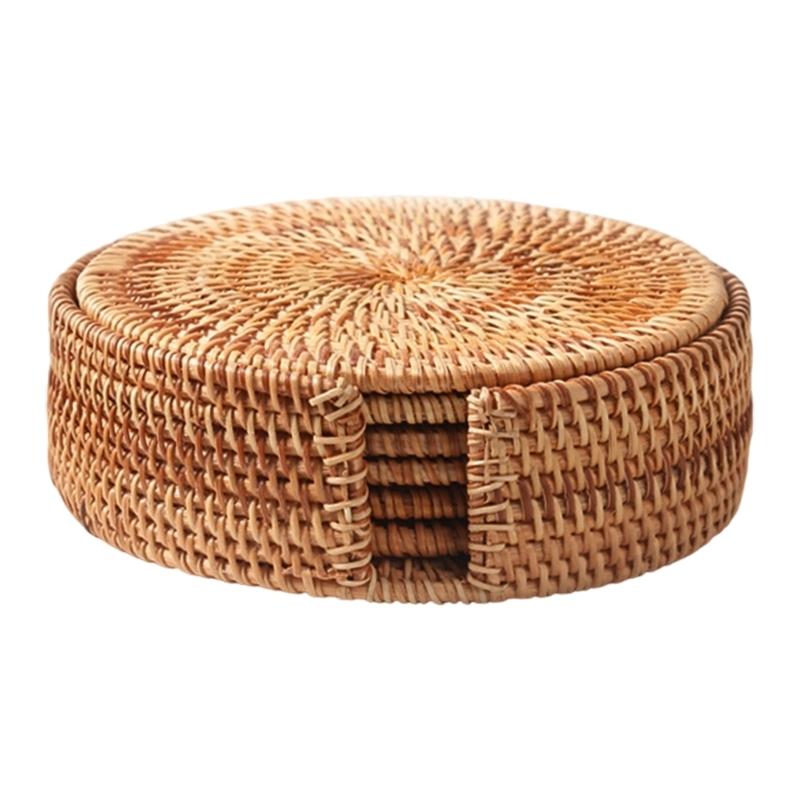 Decorative Kitchen Mat Nonslip Natural Fiber Coaster For Hot Dishes And Drink Slip Resistant Grass Placemat