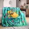 1pc Duck, Flowers Blanket Lightweight Flannel Blanket Throw Blanket For Sofa, Bed, Travel, Camping, Livingroom, Office, Couch