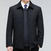 Dad's Winter White Duck Down Jacket Middle-aged and Elderly Grandpa Men's Lapel Warm Jacket Wool Down Jacket Top