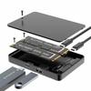 Dual Bays M2 NVME SATA SSD Enclouse 10Gbps Dual Protocol M.2 NVMe SATA SSD Case USB3.2 Solid State Docking Station M.2 Hard Disk Box Adapter for PC