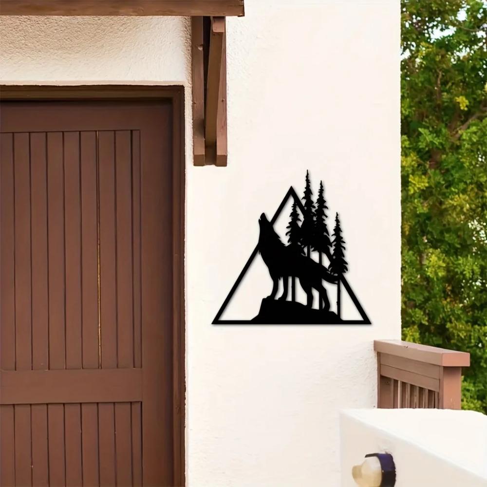 Metal Deer Art Wall Decor - Forest Deer Sign - Elegant Metal Forest Deer Wall Hanging - Stylish Wall Decor for Home