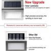 Solar Deck Lights Fence Lights Outdoor Step Lights Waterproof Solar Lights for Railing Stairs Step Fence Yard Patio and Pathway