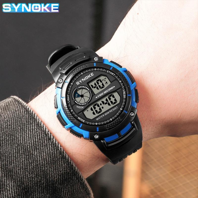 Top Brand New Men's Multi-functional Waterproof Electronic Watch for Students Fashion Sports Shock-resistant Drop-resistant Fashionable Wristwatch