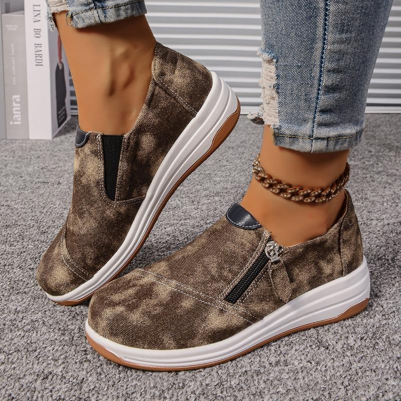 Women's Autumn New Casual Yunda Shoes Women's Platform Muffin Leather One Step Casual Single Shoes