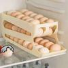 Multi-layer Slide Egg Storage Box Ladder Style Egg Box Large Capacity Automatic Rolling Refrigerator Egg Tray Organizer