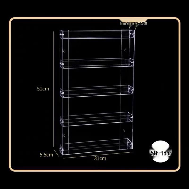 

JINGRUIXIANG 5-Tier Acrylic Hanging Cosmetic Organizer