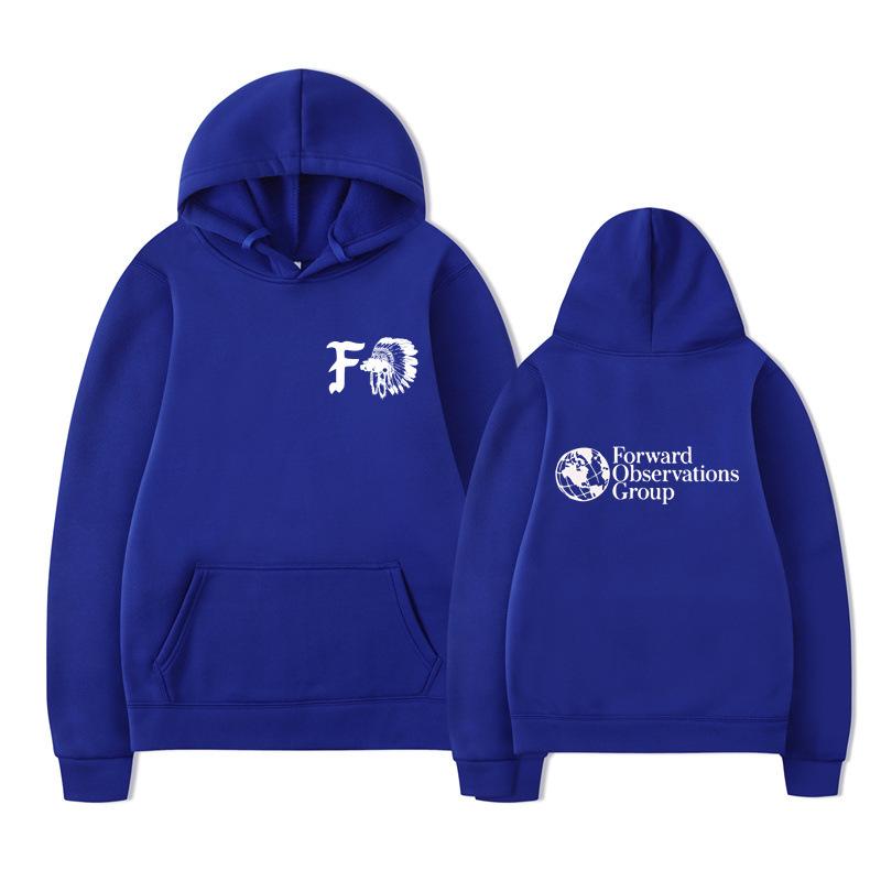 Gbrs Forward Observations Group Hoodie Punk Skeleton Autumn Winter Fleece Streetwear Tops