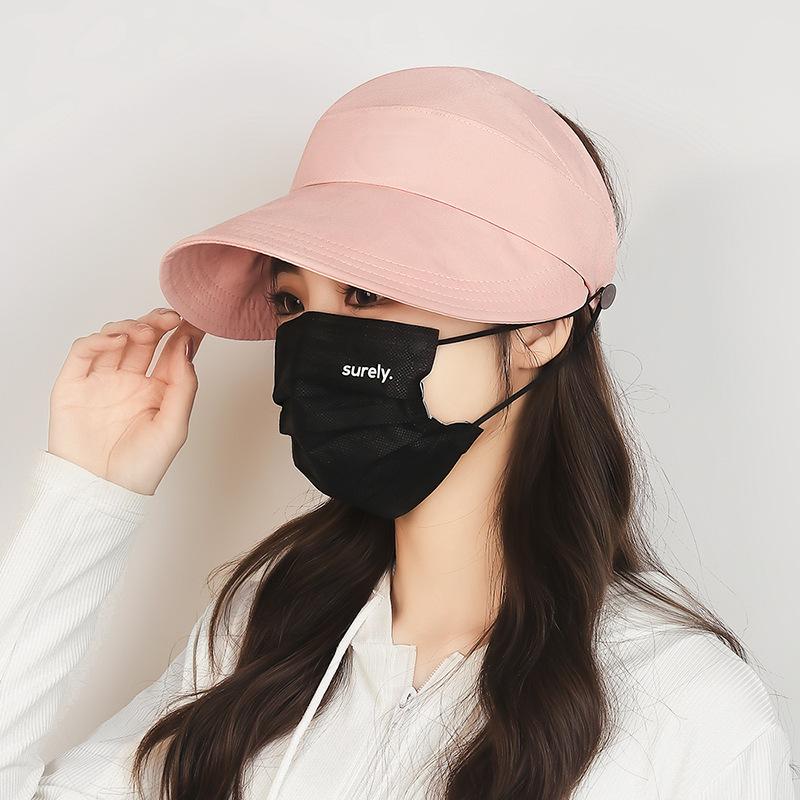 

Женская бейсбольная кепка с солнцезащитным козырьком на весну и лето, шляпа рыбака, панамская кепка с хвостиком, пустой цилиндр розовый