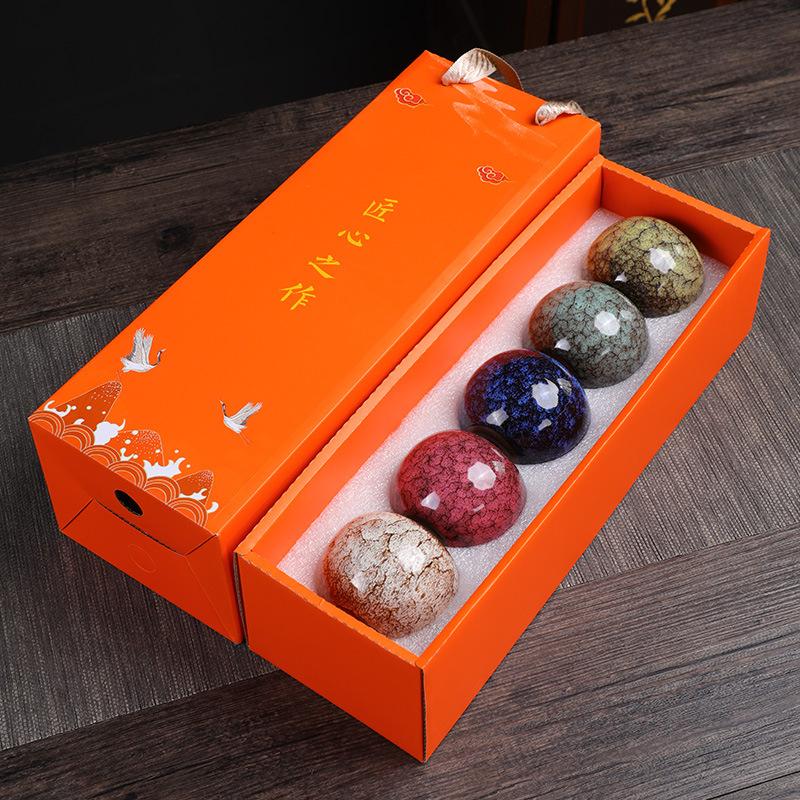 

BEPAN Chinese style master cup tea cup gift box set Kung Fu tea set ceramic tea drinking gift 70ml