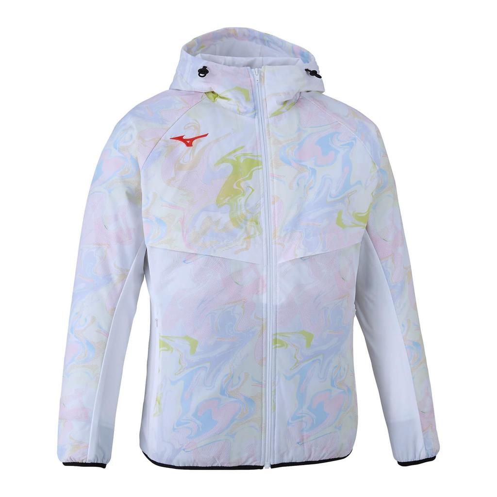 Mizuno N2JCB510 Thermal Charge Warmer Jacket for Competitive and White Size M (Padded) Swimming, Training, Travel, Marble, (MUGEN Graphic)