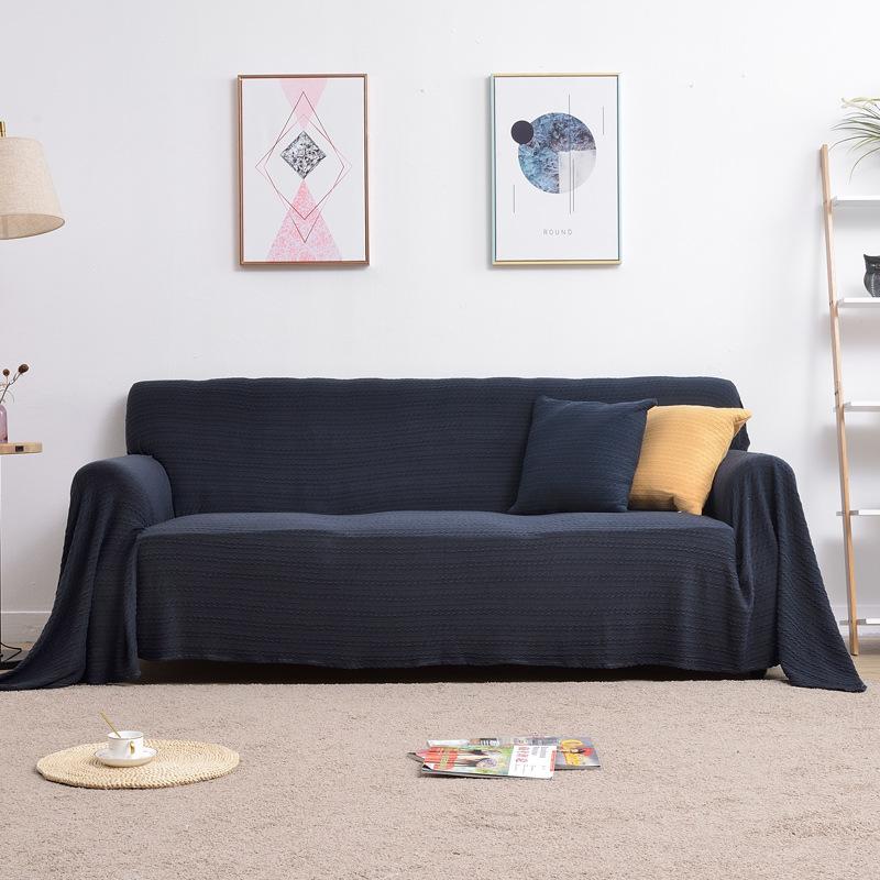 Solid Color Lazy People Couch Cover Comfort Sofa Towel Blanket for Living Room Universal Anti Cat Scratch Sofa Protection Cover