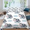 Cute Cows Duvet Cover Set Kawaii Farm Animal Bedding Set Microfiber Floral Comforter Cover Twin King For Kids Boys Girls Decor