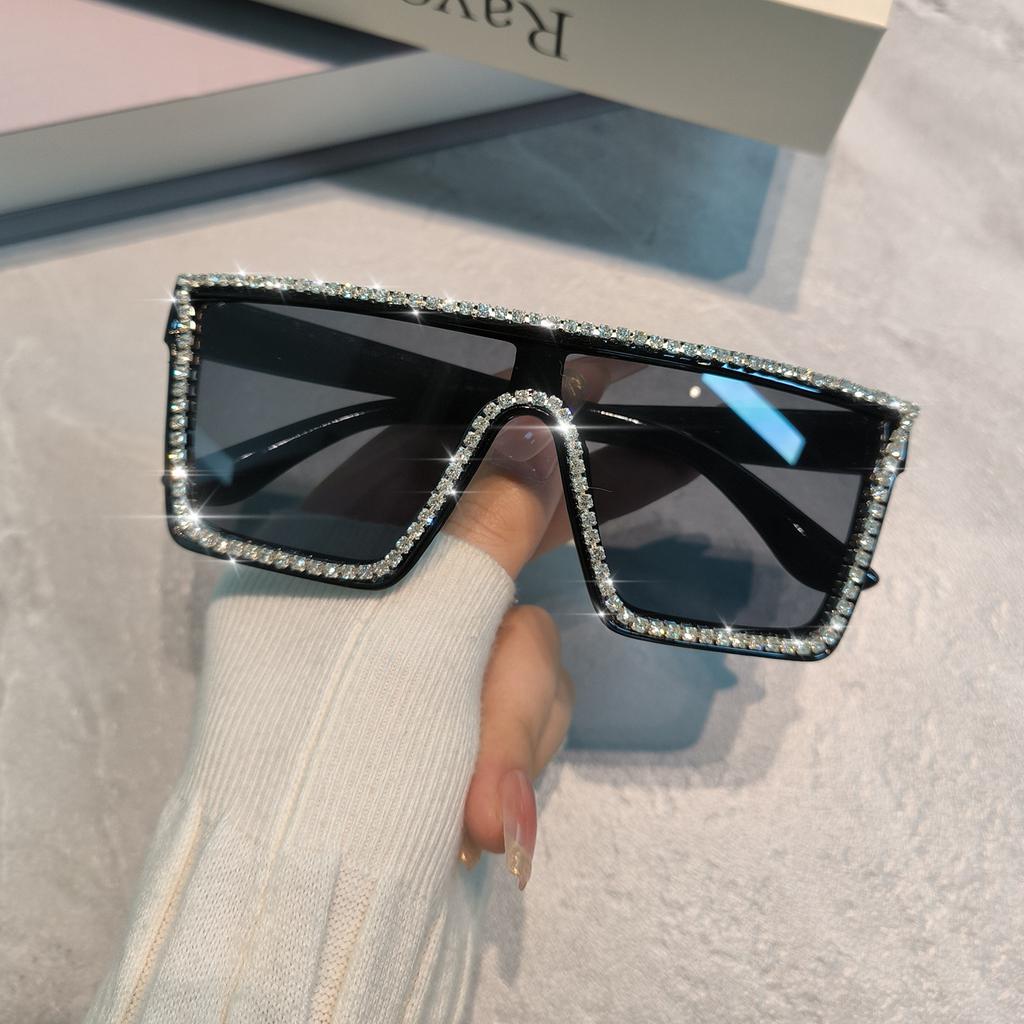 Hot-selling handmade diamond-encrusted sunglasses male trend punk style European and American hip-hop personality advanced sense sunglasses female