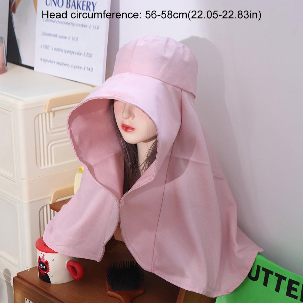 Simple Wide Brim Shawl Fisherman Hat Sunscreen UV Anti Mountaineering Hat Neck Protection Visors Hiking Bucket Hat Summer