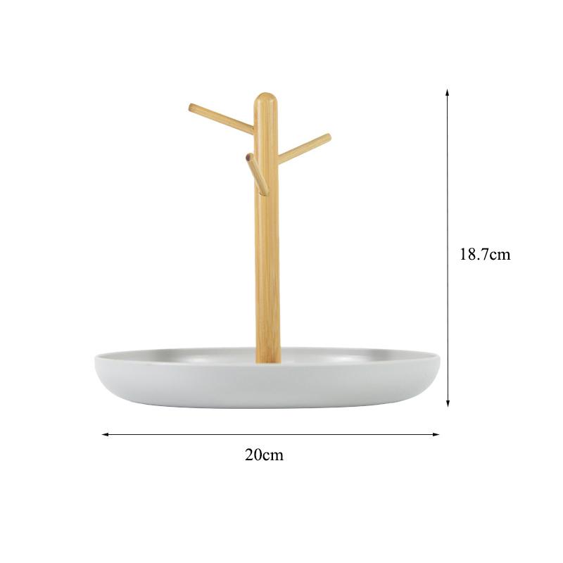 2025 New Nordic Bamboo Tree Branch Storage Tray Living Room Desktop Key Hanger Jewelry Display Frame