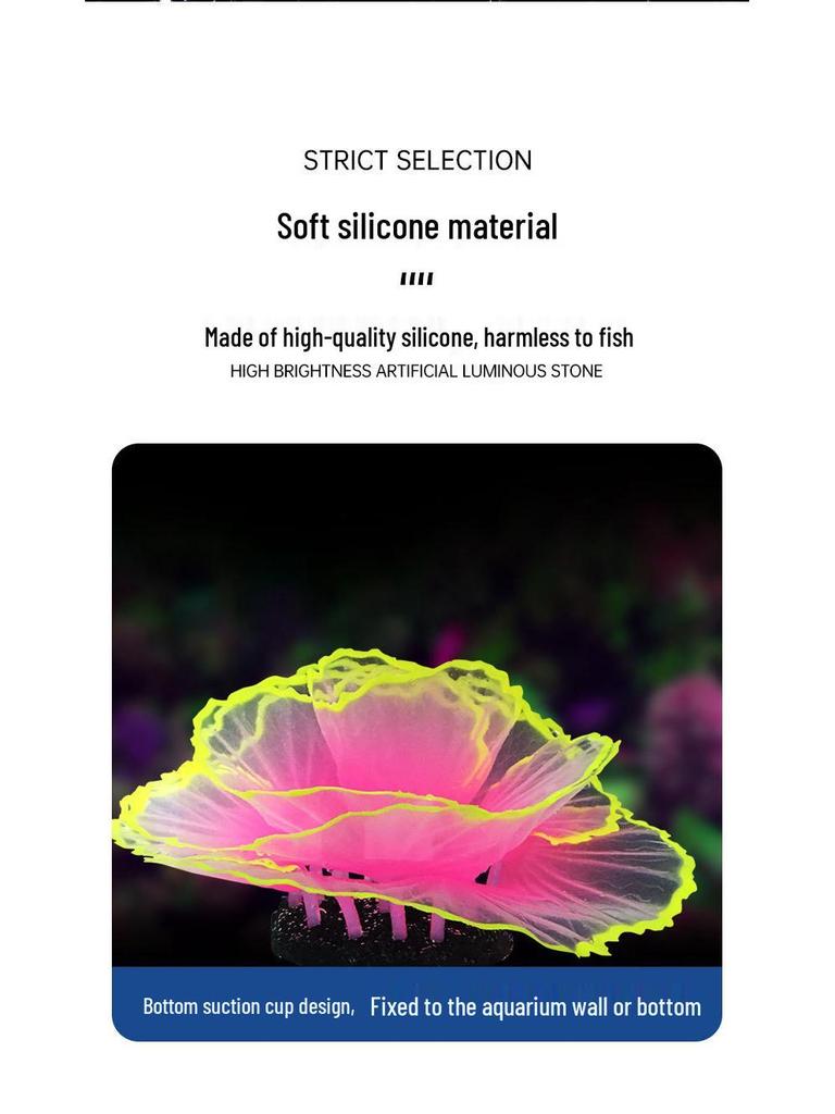 Leuchtendes Korallen-Salat-Aquarium-Ornament - Unterwasser-Fischbeckendekoration