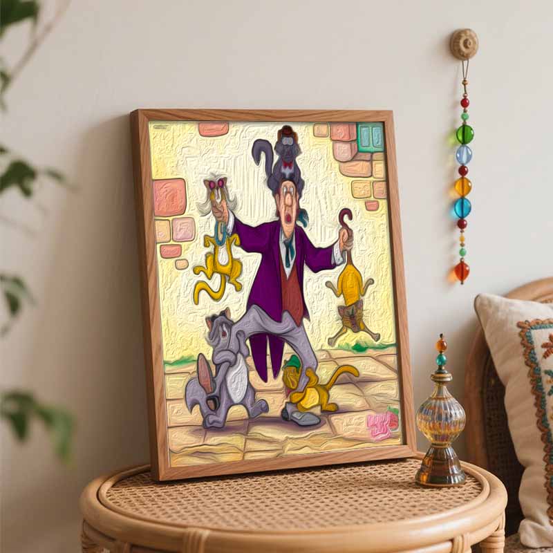 Disney Aristocats Painting Kit Classic Style Home Decor Craft Gift Idea Art Canvas Wall Decor Funny Cats Lovers Oil Painting Gift Set DIY