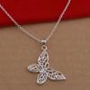 Necklace Butterfly Pendant, Hollow Necklace With A Sense Of Design, Versatile Women'S Necklace With Temperament