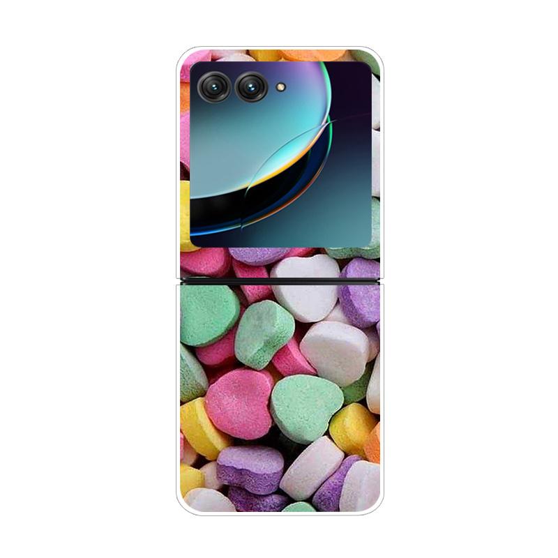 Pouzdro Pro Motorola Razr 40 Ultra Průhledné Pevné Skládací Luxusní Vzor Pro Motorola Moto Razr 40 Ultra Čiré Kryt Razr40 Ultra