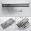Double Paper Holder with Shelf Black Grey Aluminum Wall Mounted Bathroom Kitchen WC Paper Towel Roll Rack Storage Tissue Holder