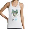 Women's Tank Top - Husky - Xl - Round Neck - Regular - White